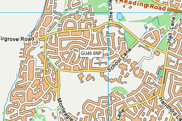 GU46 6NP map - OS VectorMap District (Ordnance Survey)
