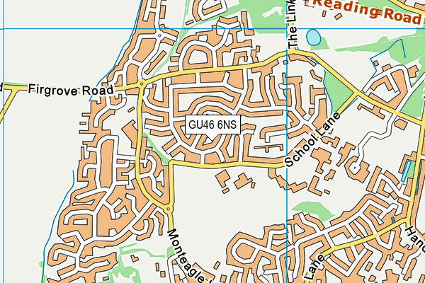 GU46 6NS map - OS VectorMap District (Ordnance Survey)
