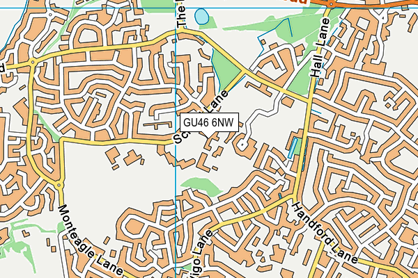 GU46 6NW map - OS VectorMap District (Ordnance Survey)