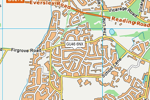 GU46 6NX map - OS VectorMap District (Ordnance Survey)