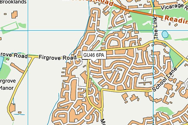 GU46 6PA map - OS VectorMap District (Ordnance Survey)