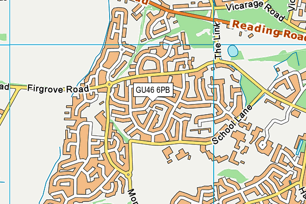 GU46 6PB map - OS VectorMap District (Ordnance Survey)