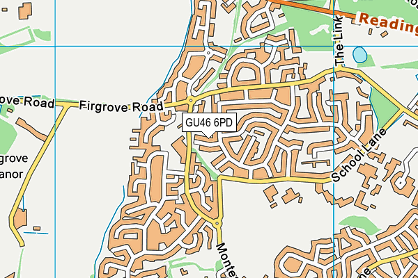 GU46 6PD map - OS VectorMap District (Ordnance Survey)