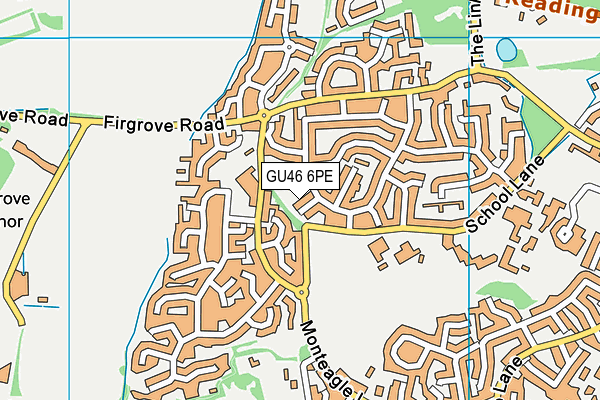 GU46 6PE map - OS VectorMap District (Ordnance Survey)