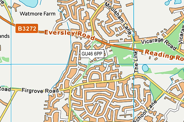 GU46 6PP map - OS VectorMap District (Ordnance Survey)