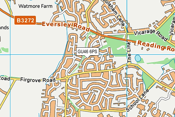 GU46 6PS map - OS VectorMap District (Ordnance Survey)