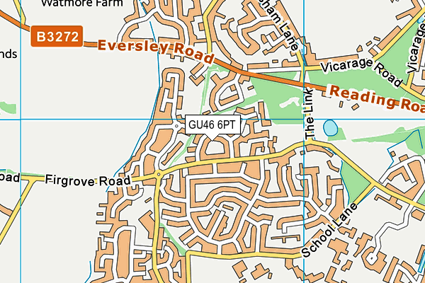 GU46 6PT map - OS VectorMap District (Ordnance Survey)