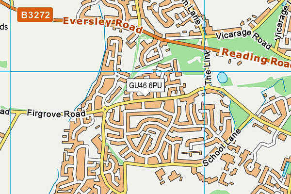 GU46 6PU map - OS VectorMap District (Ordnance Survey)