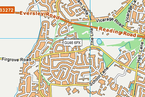 GU46 6PX map - OS VectorMap District (Ordnance Survey)