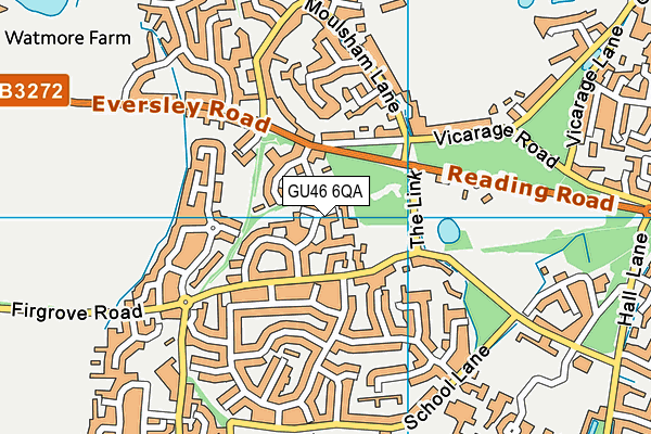 GU46 6QA map - OS VectorMap District (Ordnance Survey)
