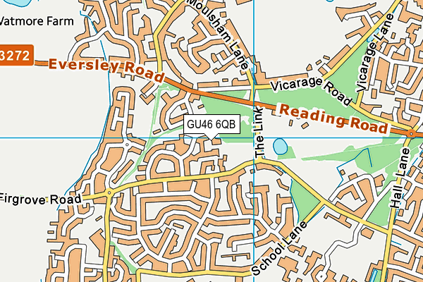 GU46 6QB map - OS VectorMap District (Ordnance Survey)