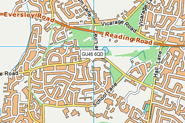 GU46 6QD map - OS VectorMap District (Ordnance Survey)