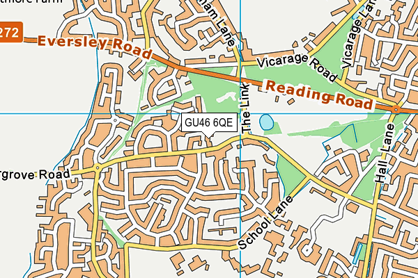 GU46 6QE map - OS VectorMap District (Ordnance Survey)