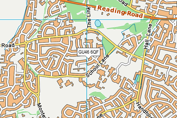 GU46 6QF map - OS VectorMap District (Ordnance Survey)