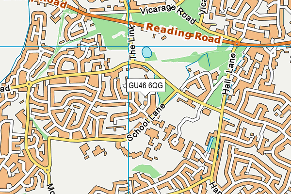 GU46 6QG map - OS VectorMap District (Ordnance Survey)