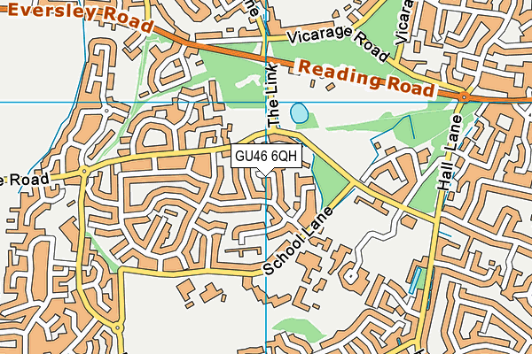 GU46 6QH map - OS VectorMap District (Ordnance Survey)