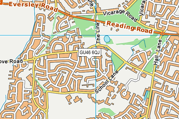 GU46 6QJ map - OS VectorMap District (Ordnance Survey)
