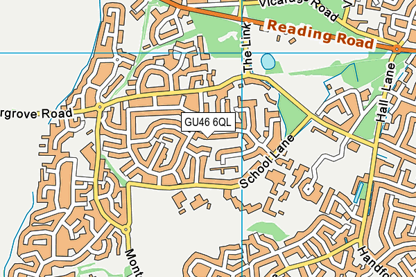 GU46 6QL map - OS VectorMap District (Ordnance Survey)