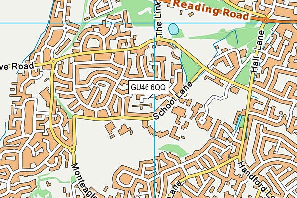 GU46 6QQ map - OS VectorMap District (Ordnance Survey)