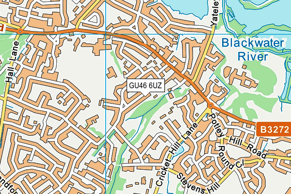 GU46 6UZ map - OS VectorMap District (Ordnance Survey)