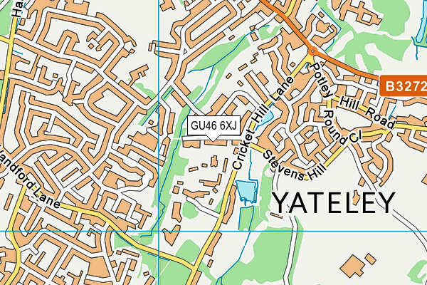 GU46 6XJ map - OS VectorMap District (Ordnance Survey)