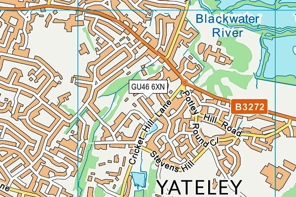 GU46 6XN map - OS VectorMap District (Ordnance Survey)