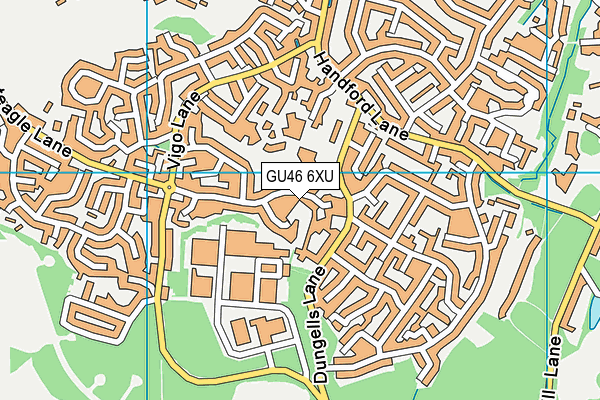 GU46 6XU map - OS VectorMap District (Ordnance Survey)