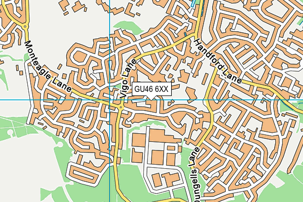 GU46 6XX map - OS VectorMap District (Ordnance Survey)