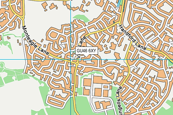 GU46 6XY map - OS VectorMap District (Ordnance Survey)