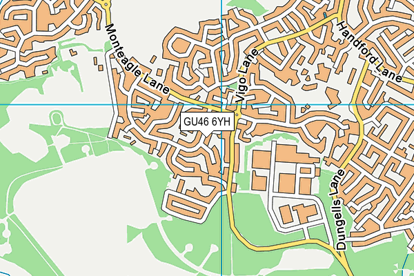 GU46 6YH map - OS VectorMap District (Ordnance Survey)