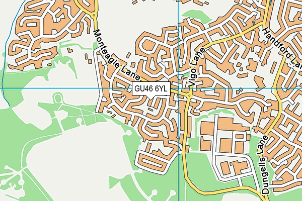 GU46 6YL map - OS VectorMap District (Ordnance Survey)