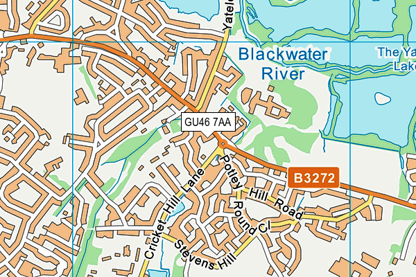 GU46 7AA map - OS VectorMap District (Ordnance Survey)