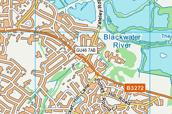 GU46 7AB map - OS VectorMap District (Ordnance Survey)