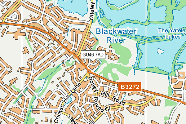 GU46 7AD map - OS VectorMap District (Ordnance Survey)