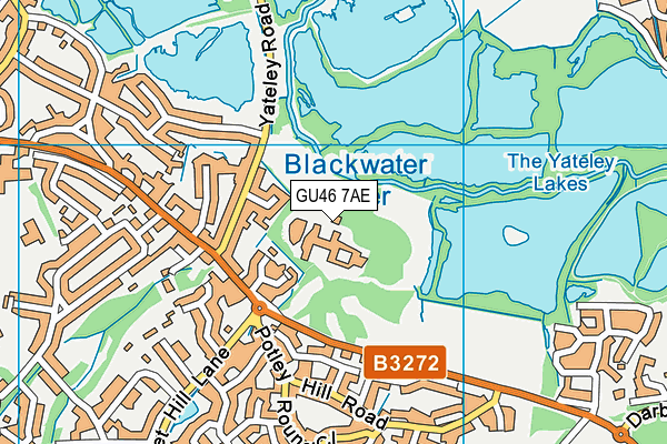 GU46 7AE map - OS VectorMap District (Ordnance Survey)