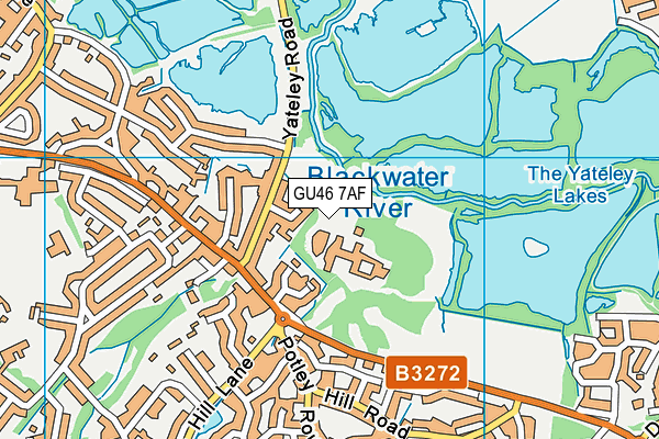 GU46 7AF map - OS VectorMap District (Ordnance Survey)