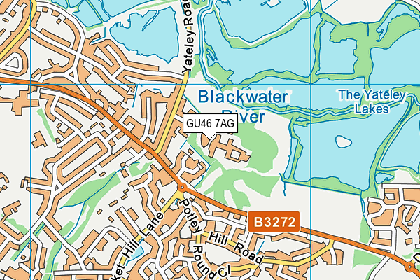 GU46 7AG map - OS VectorMap District (Ordnance Survey)