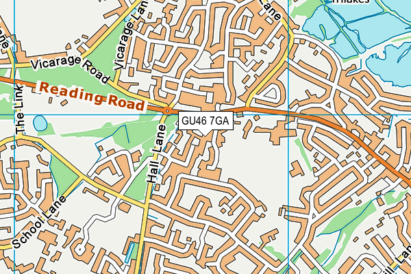 GU46 7GA map - OS VectorMap District (Ordnance Survey)