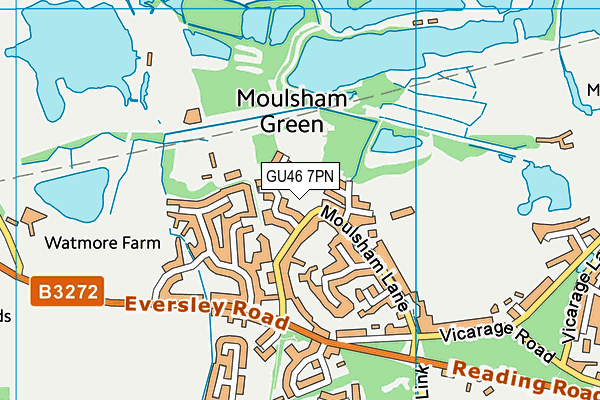 GU46 7PN map - OS VectorMap District (Ordnance Survey)