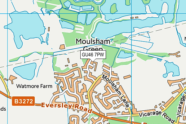 GU46 7PW map - OS VectorMap District (Ordnance Survey)