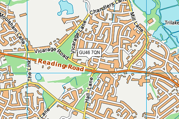 GU46 7QN map - OS VectorMap District (Ordnance Survey)