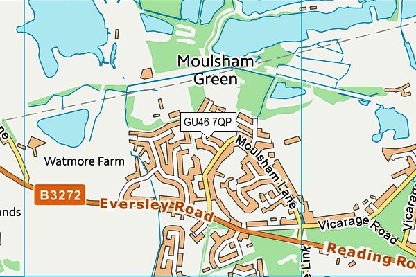 GU46 7QP map - OS VectorMap District (Ordnance Survey)