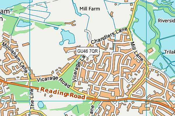 GU46 7QR map - OS VectorMap District (Ordnance Survey)