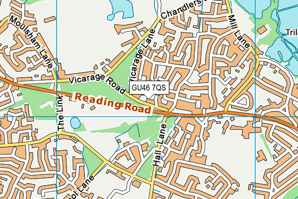 GU46 7QS map - OS VectorMap District (Ordnance Survey)