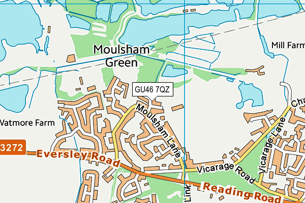 GU46 7QZ map - OS VectorMap District (Ordnance Survey)