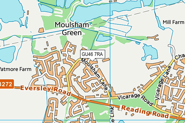 GU46 7RA map - OS VectorMap District (Ordnance Survey)