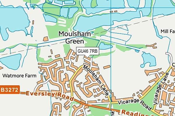 GU46 7RB map - OS VectorMap District (Ordnance Survey)