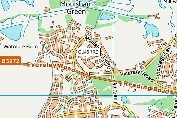 GU46 7RD map - OS VectorMap District (Ordnance Survey)