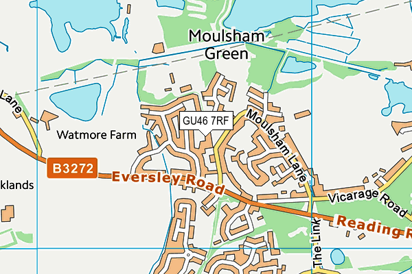 GU46 7RF map - OS VectorMap District (Ordnance Survey)