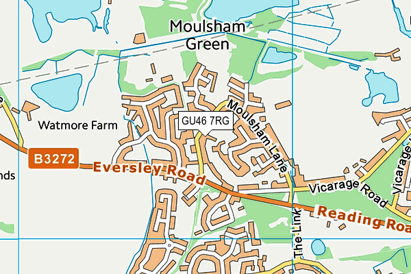 GU46 7RG map - OS VectorMap District (Ordnance Survey)